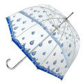 Rain Printing Transparent Straight Umbrella (BD-35)
